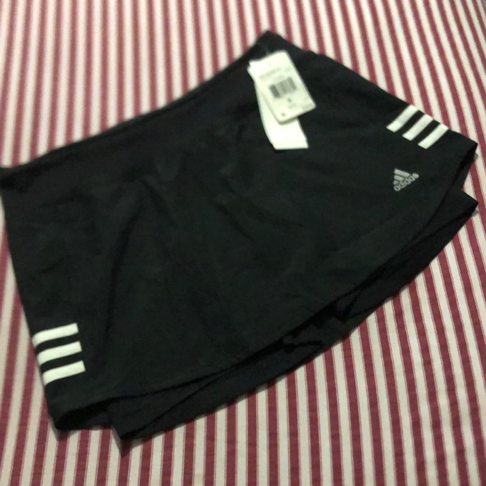 Brand New Adidas Adidas Black Athletic Skorts with Elastic Waistband